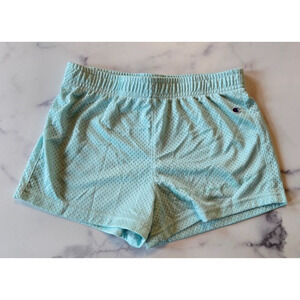Champion Girls Athletic Shorts Medium Blue Breathable Elastic Waist Activewear